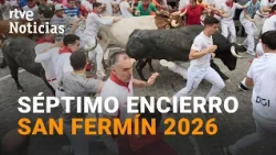 SAN FERMÍN 2026 | Los MIURA VUELAN ante los MOZOS en el PENÚLTIMO ENCIERRO | RTVE Noticias