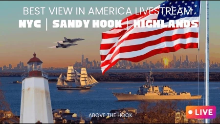 Highlands Harbor Cam: Sandy Hook Bay and NYC Skyline